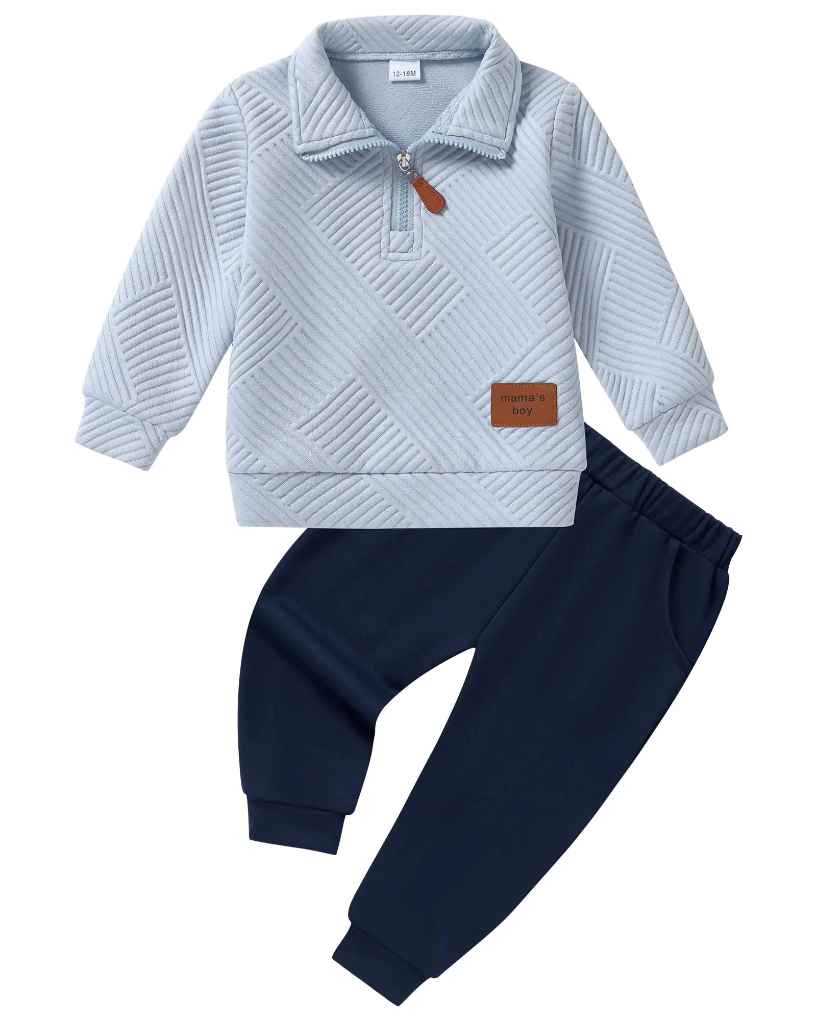 The Toddler Boy 2-Piece Sweatsuit Set Blue
