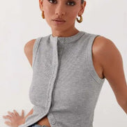 The Elegant Sleeveless Tailored Vest