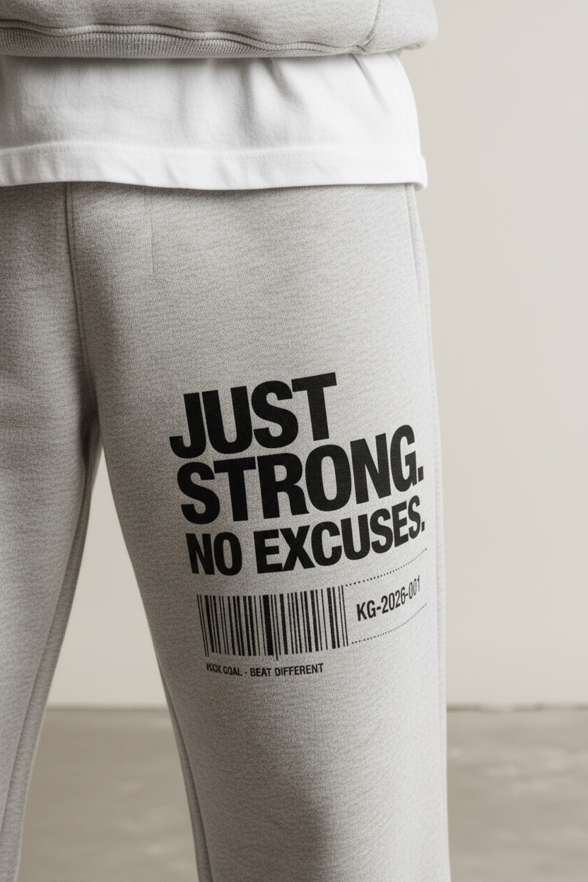 VACANCY Oversized Sweatpants - JUST STRONG. "NO EXCUSES.