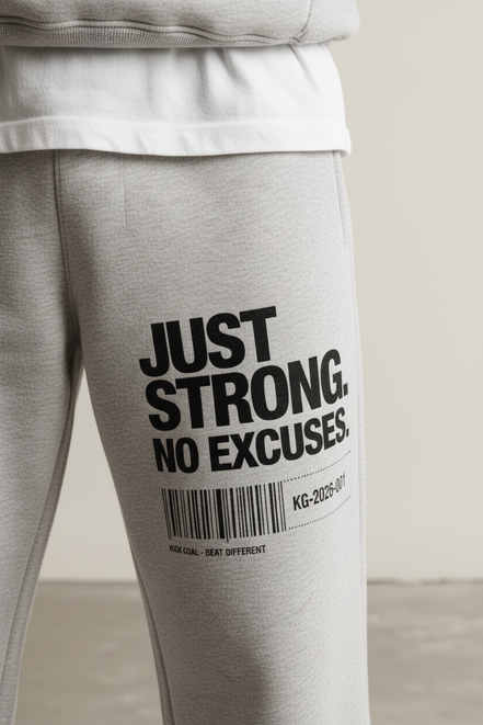 VACANCY Oversized Sweatpants - JUST STRONG. "NO EXCUSES.