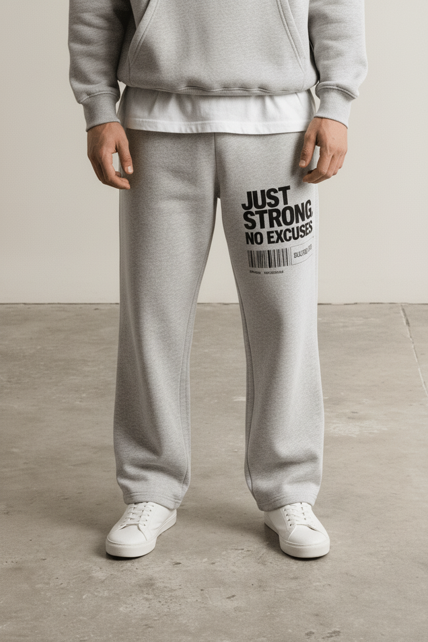 VACANCY Oversized Sweatpants - JUST STRONG. "NO EXCUSES.