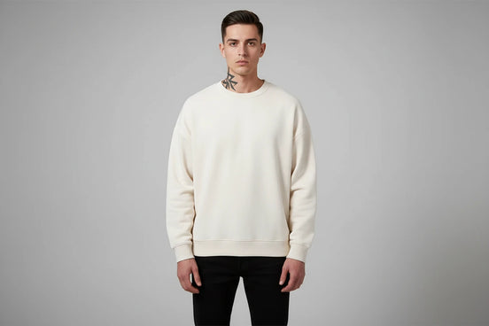 The Luxe Cotton Velvet-Lined Sweater
