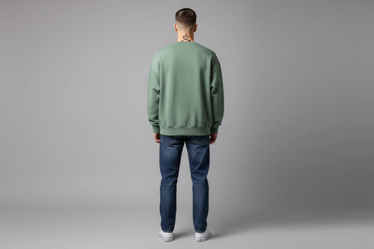 The Luxe Cotton Velvet-Lined Sweater