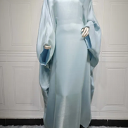 The Elegant Satin-Waisted Summer Gown