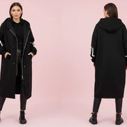 The Elegant Long Windbreaker with Utility Pockets