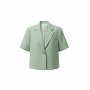 Elegant American Linen Short-Sleeve Blazer