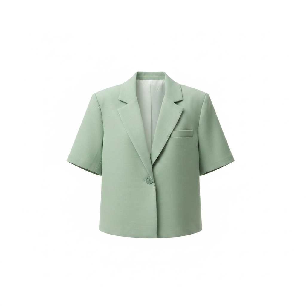 Elegant American Linen Short-Sleeve Blazer