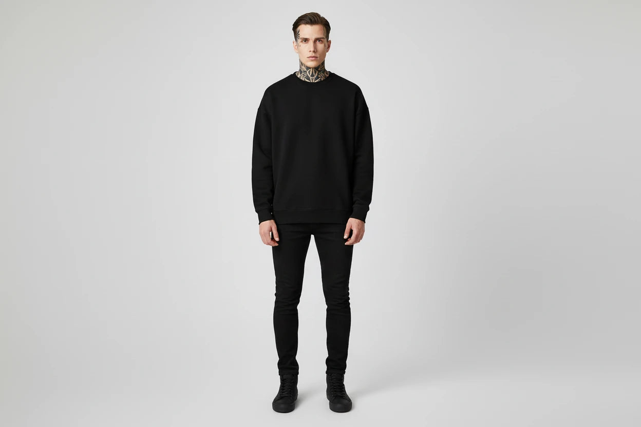 The Luxe Cotton Velvet-Lined Sweater