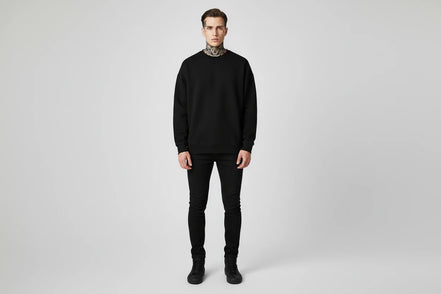 The Luxe Cotton Velvet-Lined Sweater