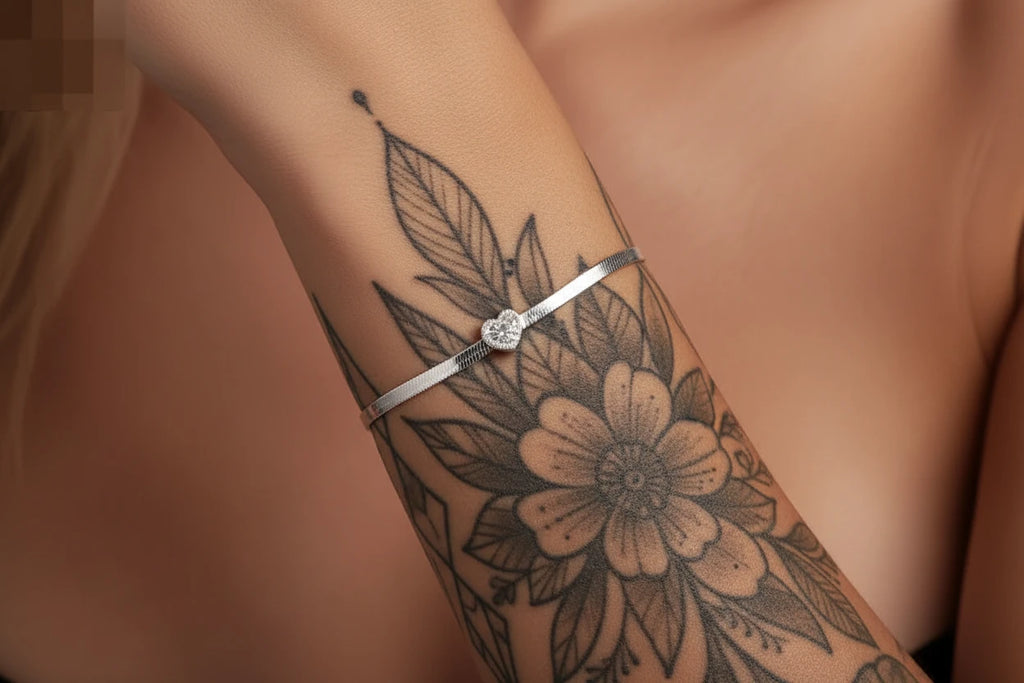 The Elegant Heart Zircon Accent Bracelet