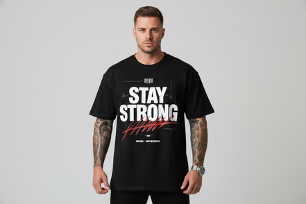VACANCY Oversized Shirt - STAY STRONG