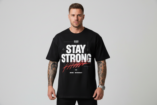 VACANCY Oversized Shirt - STAY STRONG