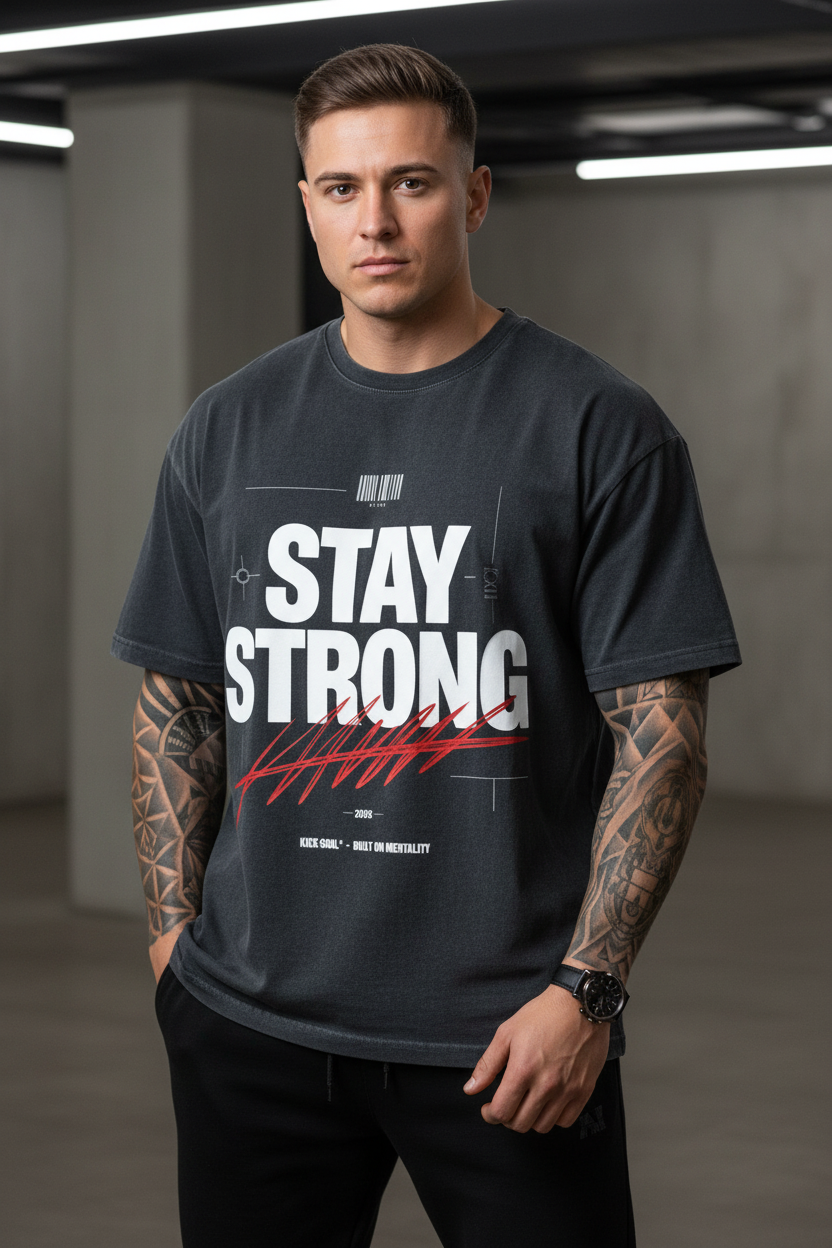 VACANCY Oversized Shirt - STAY STRONG