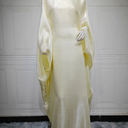 The Elegant Satin-Waisted Summer Gown