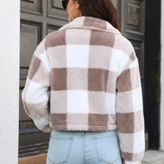 The Elegant Dual-Face Velvet Plaid Jacket