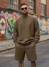 The Elegant Waffle-Knit Geometric Textured Lounge Set
