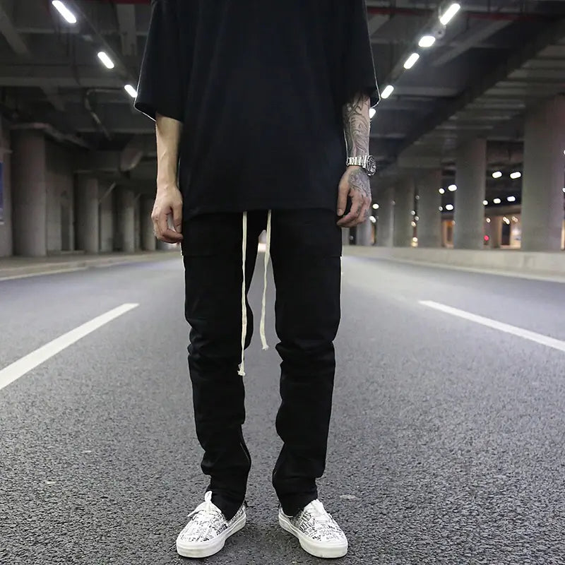 The Canvas Slimline Trousers with Drawstring