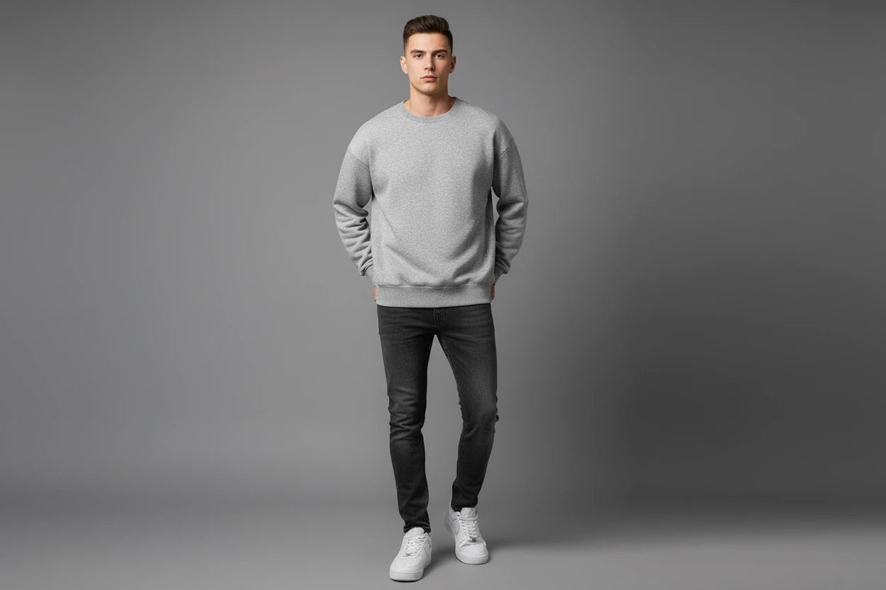 The Luxe Cotton Velvet-Lined Sweater