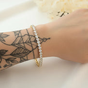 The Chic Rhinestone Titanium Elegance Bracelet