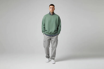 The Luxe Cotton Velvet-Lined Sweater