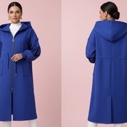 The Elegant Long Windbreaker with Utility Pockets
