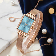 The Luxury Blue Square Women's Watch