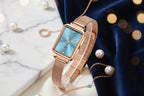 The Luxury Blue Square Women's Watch