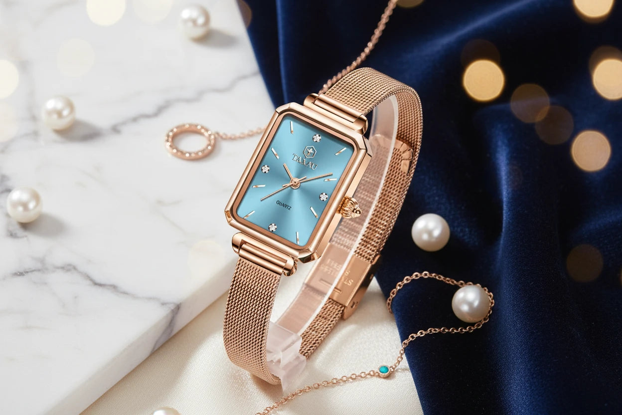 The Luxury Blue Square Women's Watch