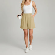The Chic Elastic Waist Wide Leg Shorts