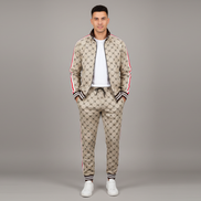 The Aeeleire Men's Plaid Tracksuit Set - Khaki