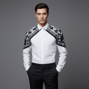 Luxury Palace Style Long Sleeve Patchwork