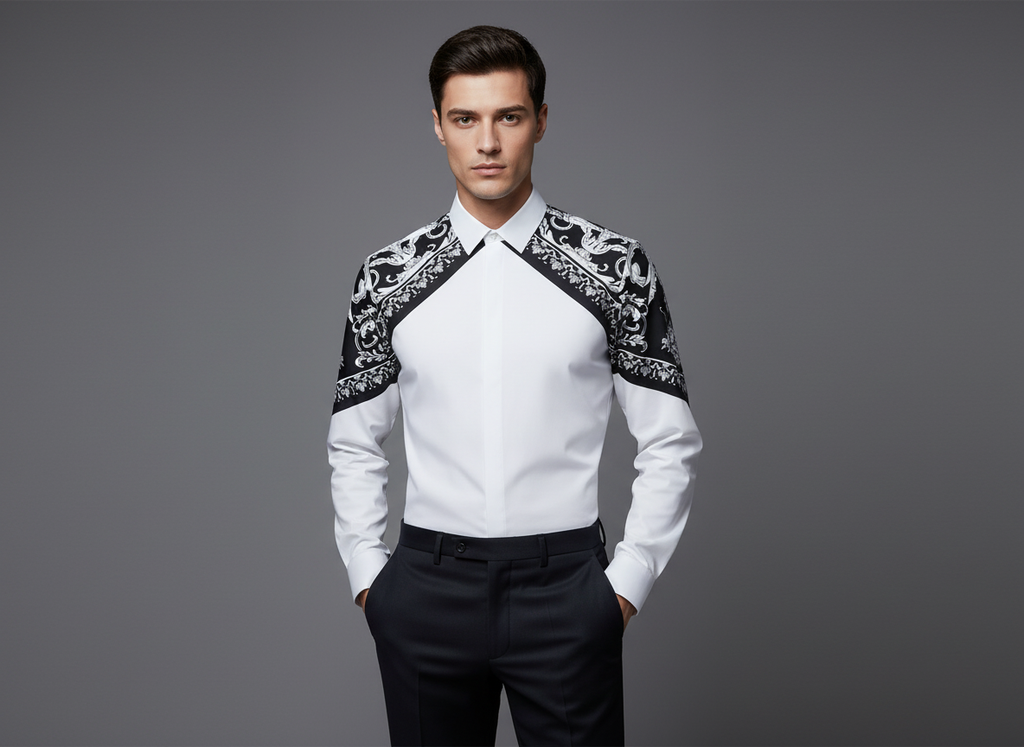 Luxury Palace Style Long Sleeve Patchwork