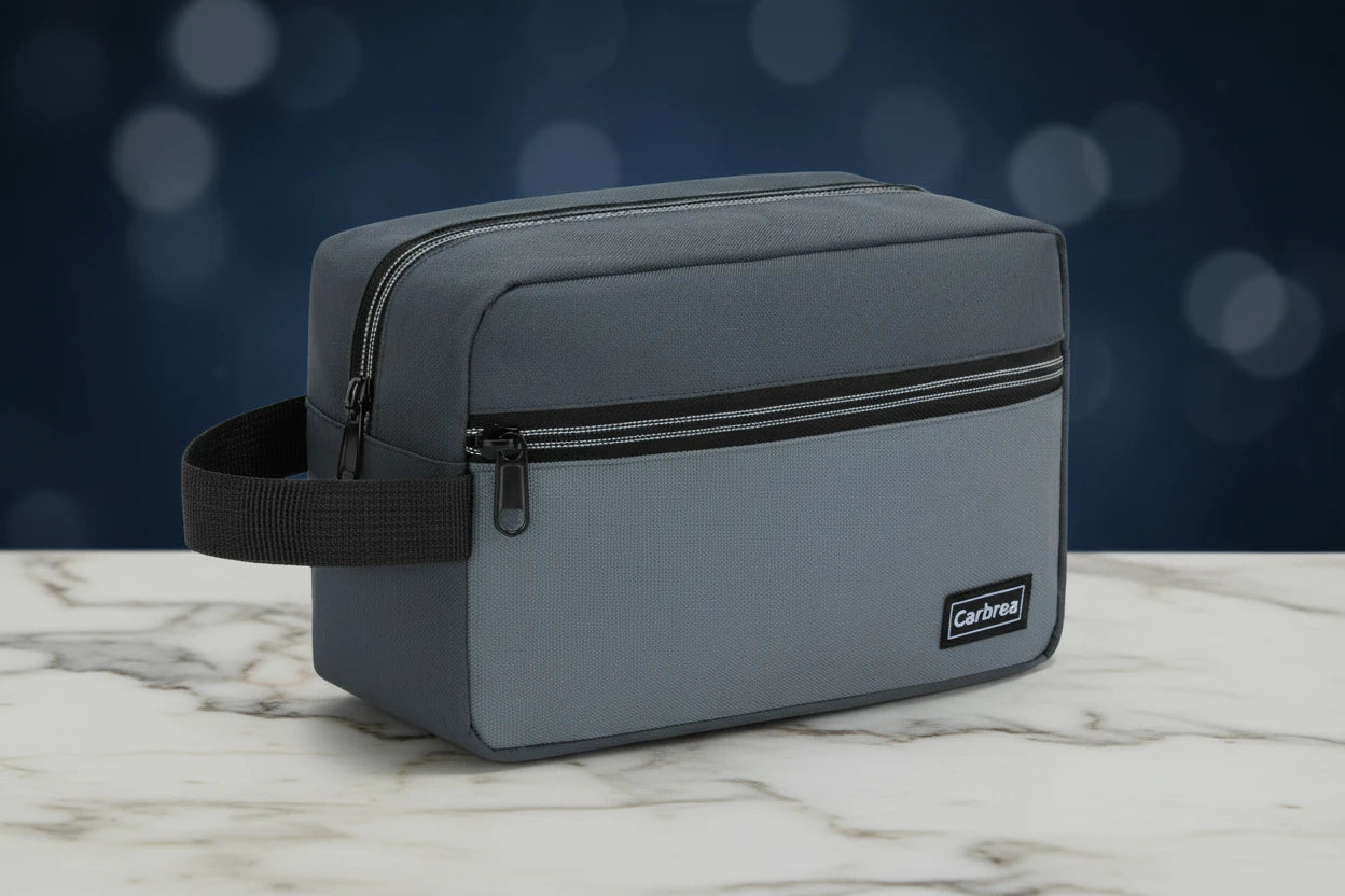 The Travel Compact Men's Toiletry Bag - Grey