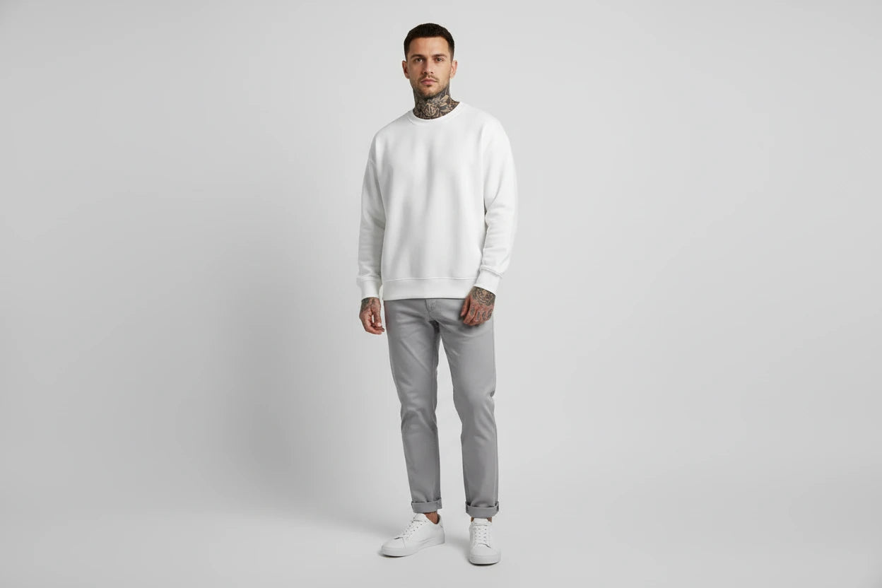 The Luxe Cotton Velvet-Lined Sweater