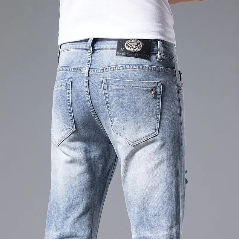 The Trendy Ripped Slim Denim