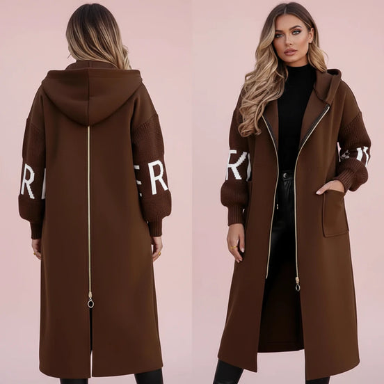 The Elegant Long Windbreaker with Utility Pockets