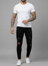 The GINGTTO Elastic Slim Ripped Jeans