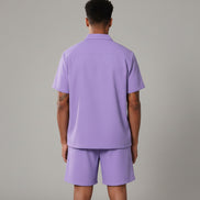 The LecGee Men's Classic Summer Two-Piece (PurpleXL)