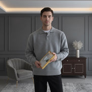 TheClassic Buttoned Polo Sweater