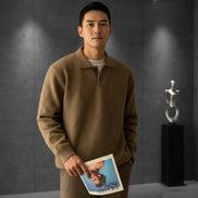 TheClassic Buttoned Polo Sweater