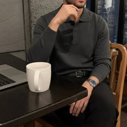 TheClassic Buttoned Polo Sweater