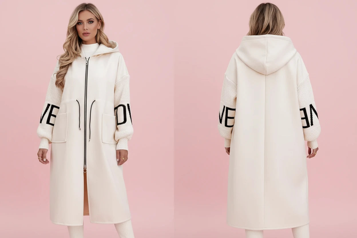 The Elegant Long Windbreaker with Utility Pockets