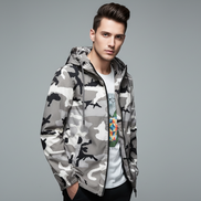 The Autumnal Camouflage Unisex Hooded Jacket
