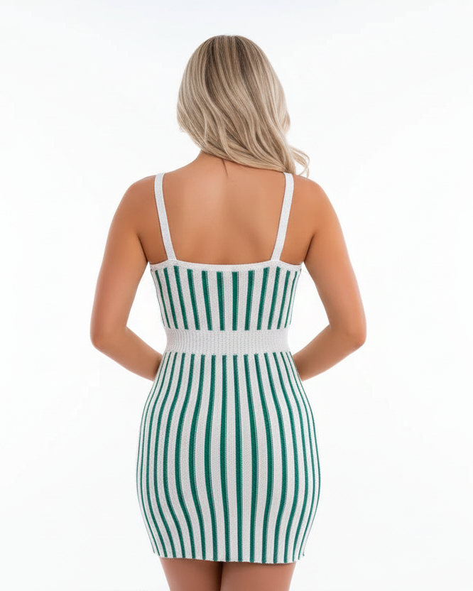 The Elegant Spring/Summer Bicolor Sleeveless Dress