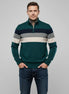 The V-Neck Long Sleeve Zip Pullover 2-green