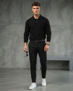 TheClassic Buttoned Polo Sweater