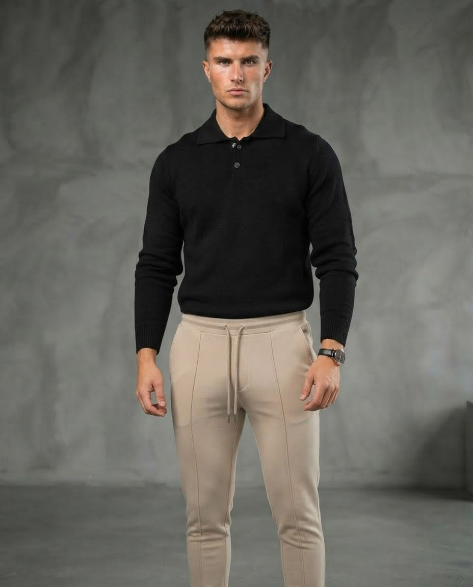 TheClassic Buttoned Polo Sweater