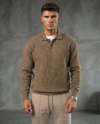 TheClassic Buttoned Polo Sweater