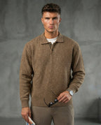 TheClassic Buttoned Polo Sweater