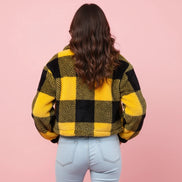 The Elegant Dual-Face Velvet Plaid Jacket